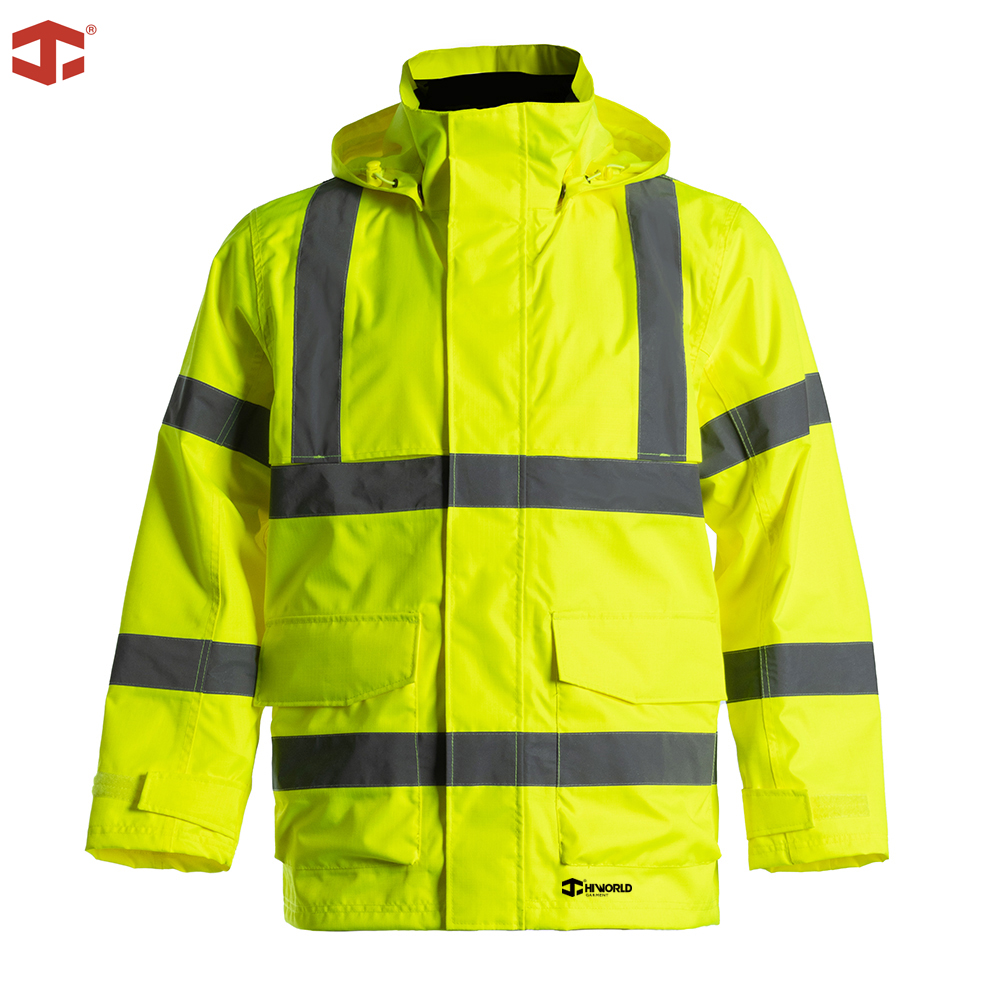 JIADE High Quality Water and Windproof Jacket Men's High-Visibility Breathable Jacket for Construction Work Ppe Coverall