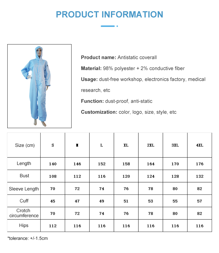 Antistatic ESD Coverall Detail 4