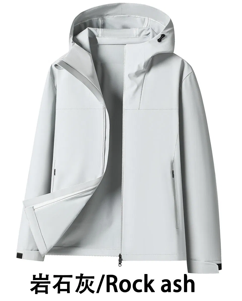 70d 3-Layer Composite Bonded Waterproof Breathable Taped Seam Softshell Hooded Jacket