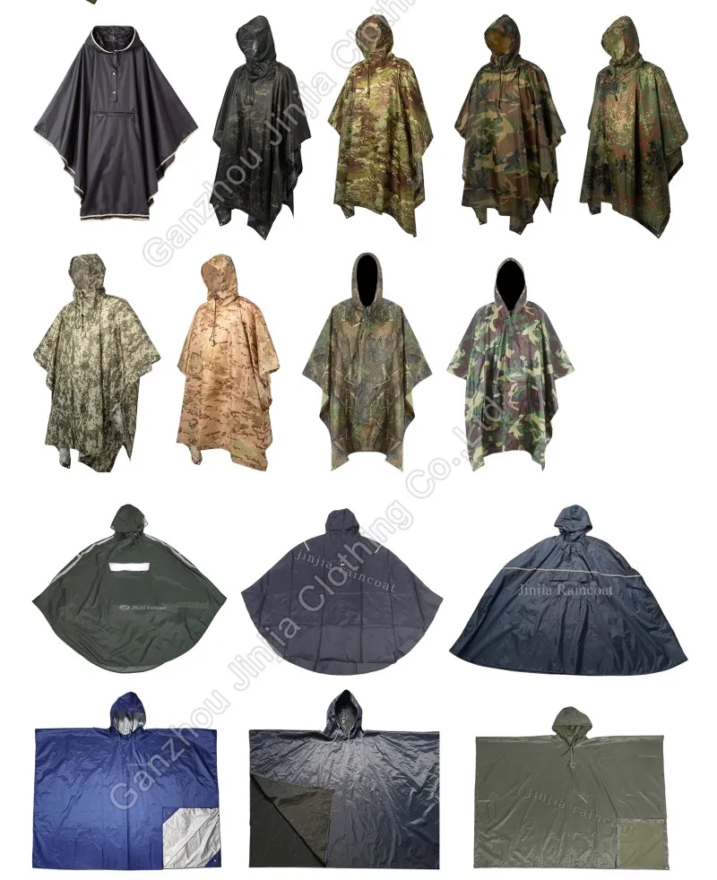 Stylish Durable Waterproof Ladies Raincoat Poncho Eco-Friendly Cycling Packable Rain Cape