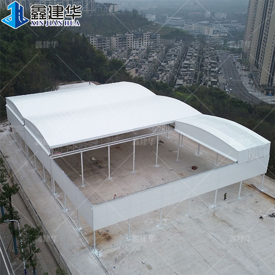 Motorized Outdoor Electric Sliding Retractable Fire Retardant Patio Awning for Basketball Court and Badminton Court and Tennis Court