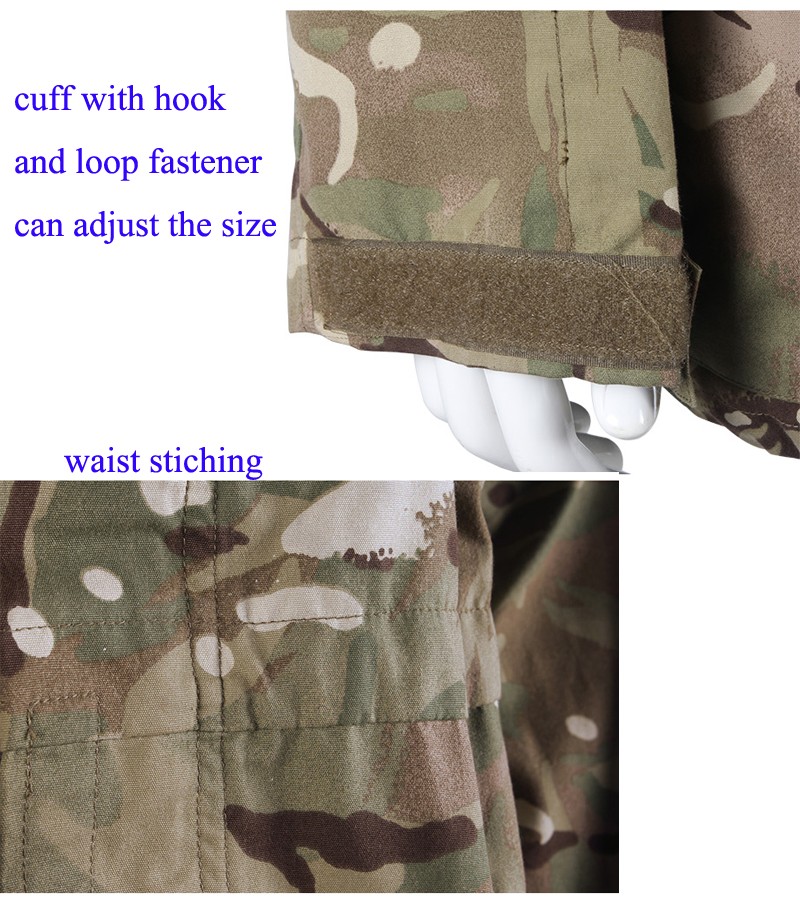 British Style Tactical MTP Multi Camo Field Parka Jacket Detail 4