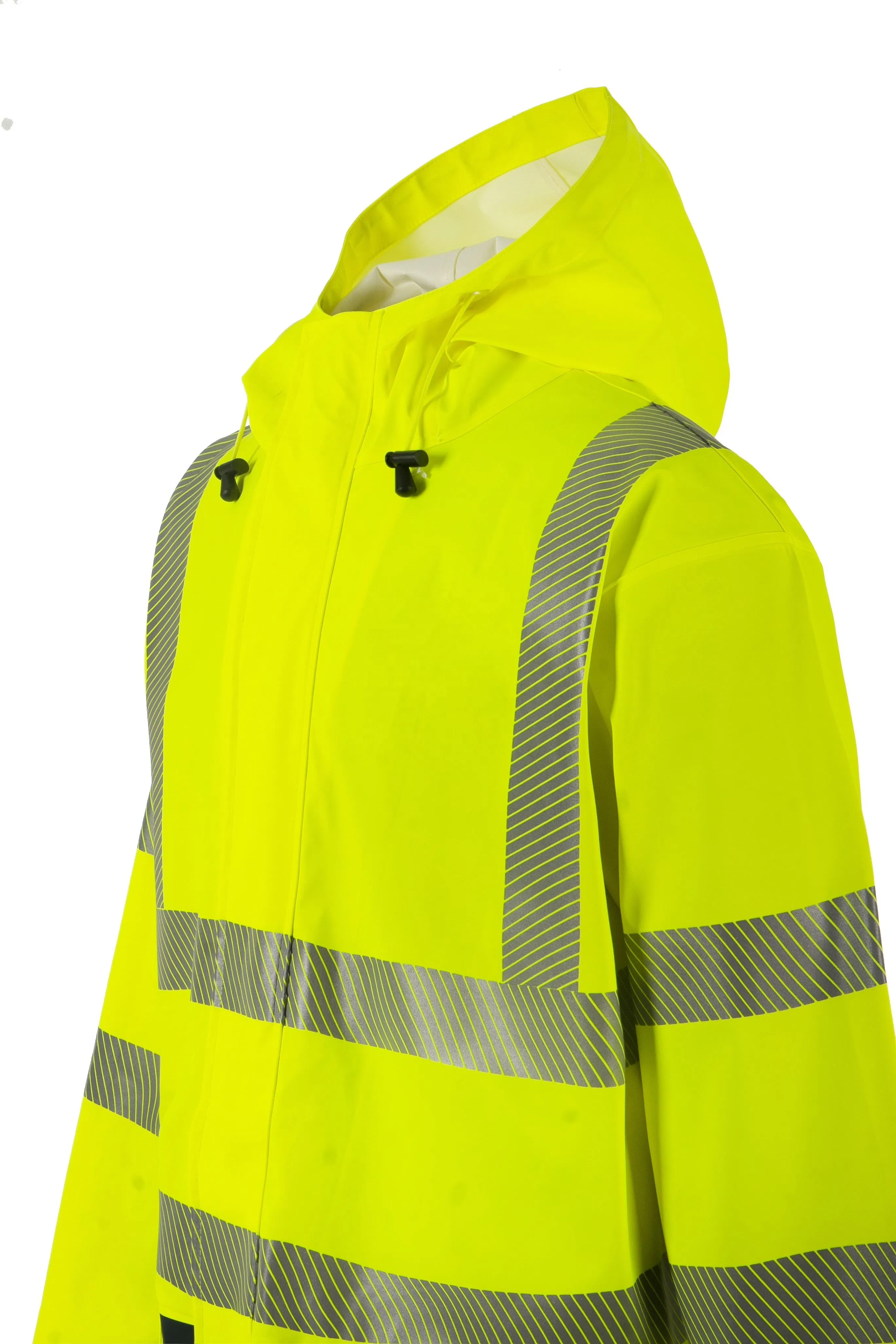 OEM Factory Fr Workwear Fluorescent Hi Vis Safety Reflective Rain Coat Waterproof Jacket