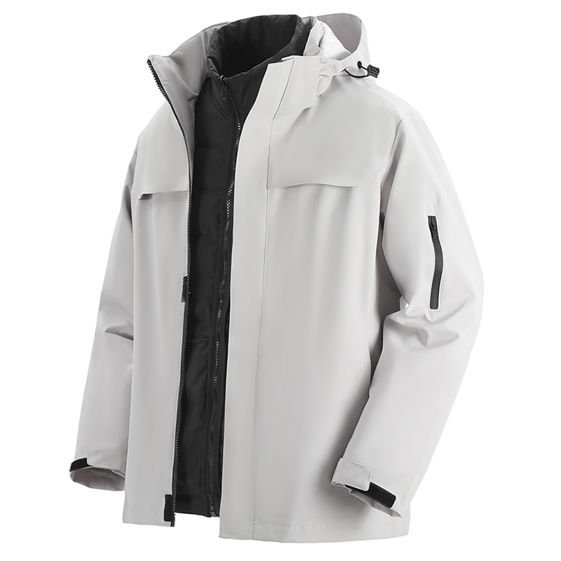 Three-in-One ParkaWarm and Thick Jacket, High-end Trench CoatOutdoor Windproof and Waterproof Jacket