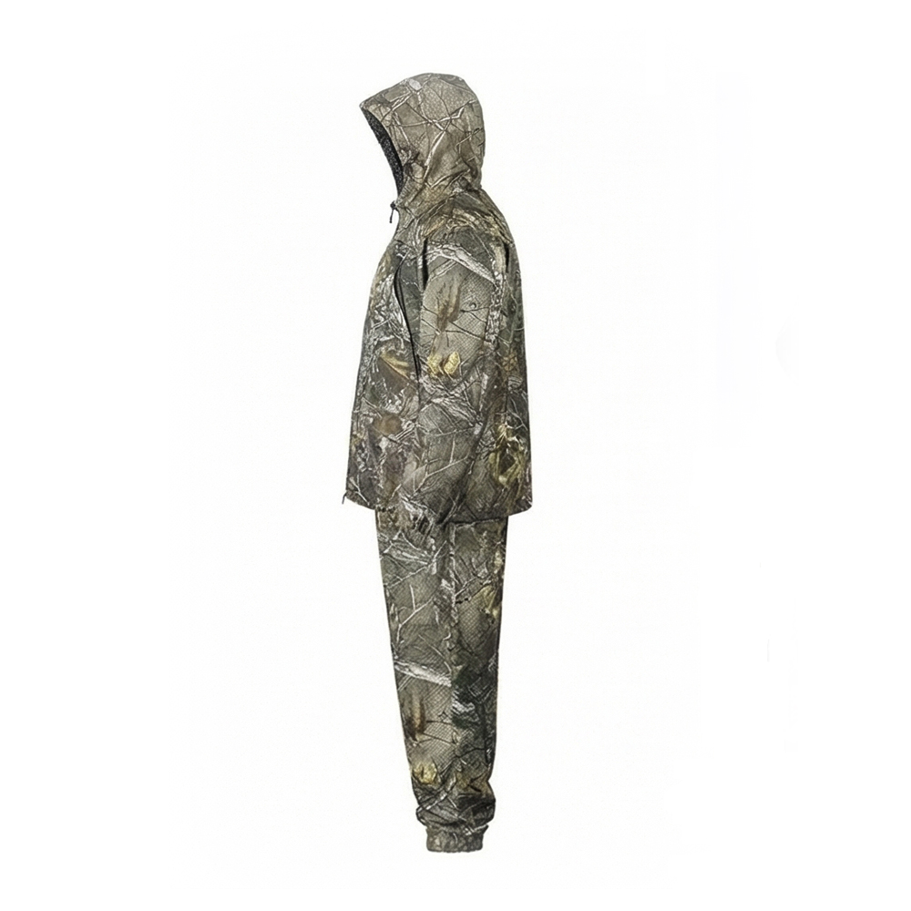 Waterproof Winter Camouflage Hunting Rain Suit Fabric Detail