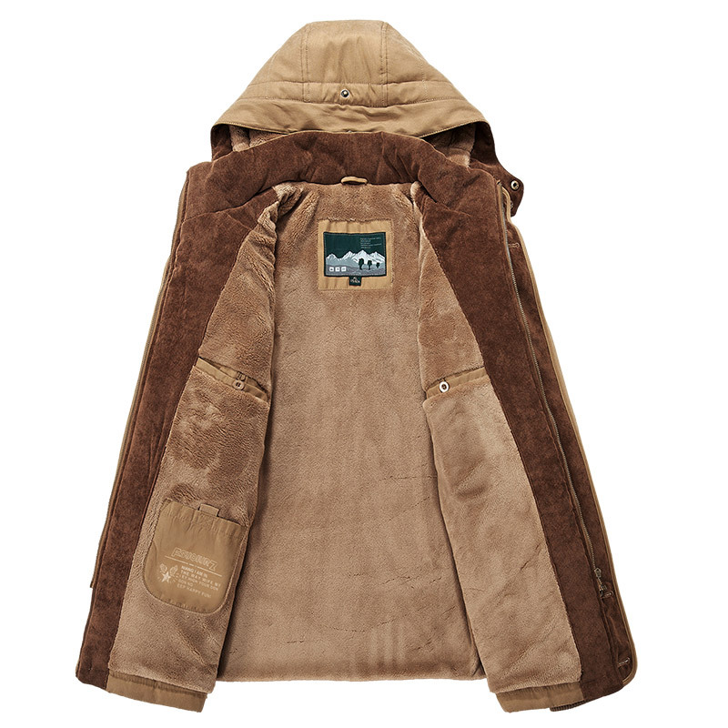 Windbreaker Thick Parka Coats Winter Warm Jacket Outdoor Super Heavy Hooded Outwear Plus Size Men's Jacket
