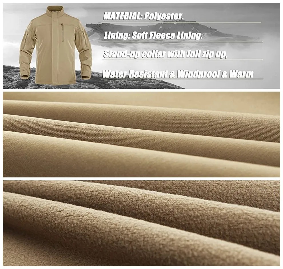 Men's Waterproof Breathable Coat Outdoor Trekking Hiking Softshell Winter Jacket