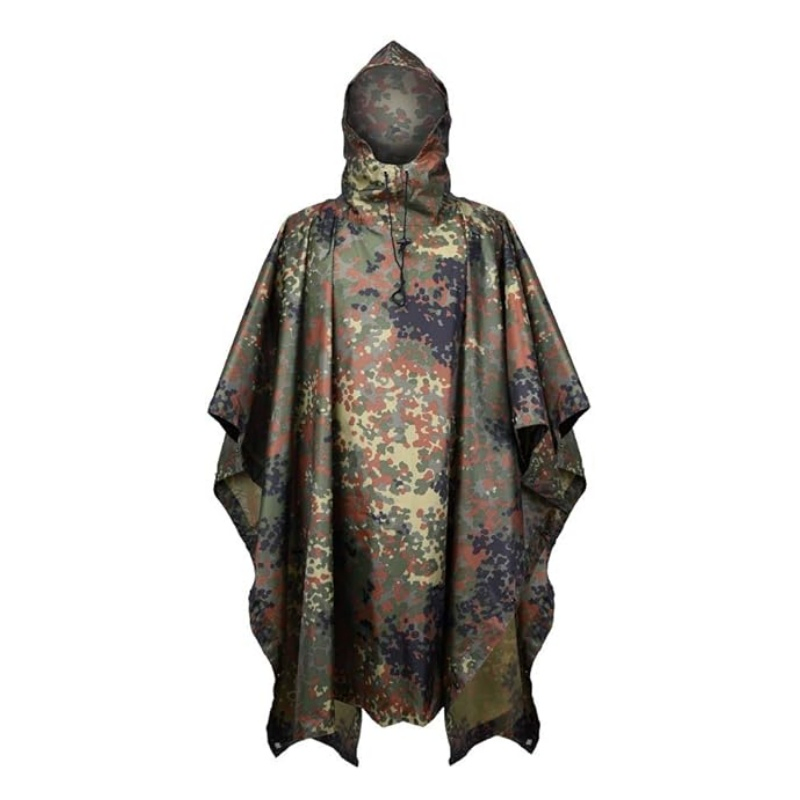 Camouflage Adult Motorcycles Waterproof Poncho Raincoat Rain Cape