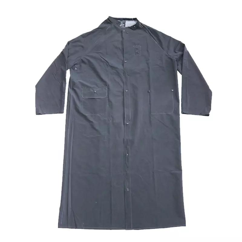 Navy Blue Custom Logo One Piece Flame Retardant Waterproof Horse Riding Long Adult PVC Raincoats for Men