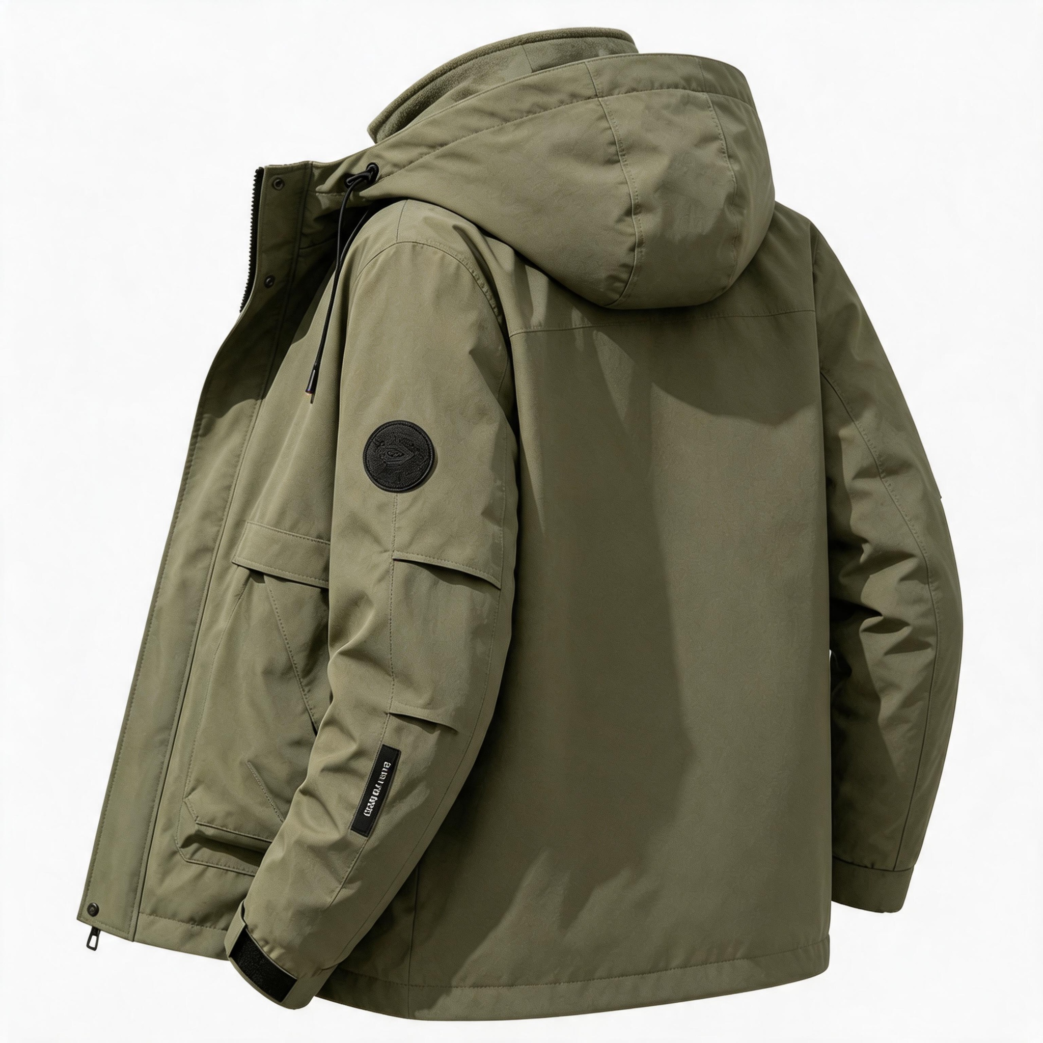 Men's Loose Fit Quilted Parka Thick Windproof Insulated Jacket for Cold Weather Daily Outdoor Wear