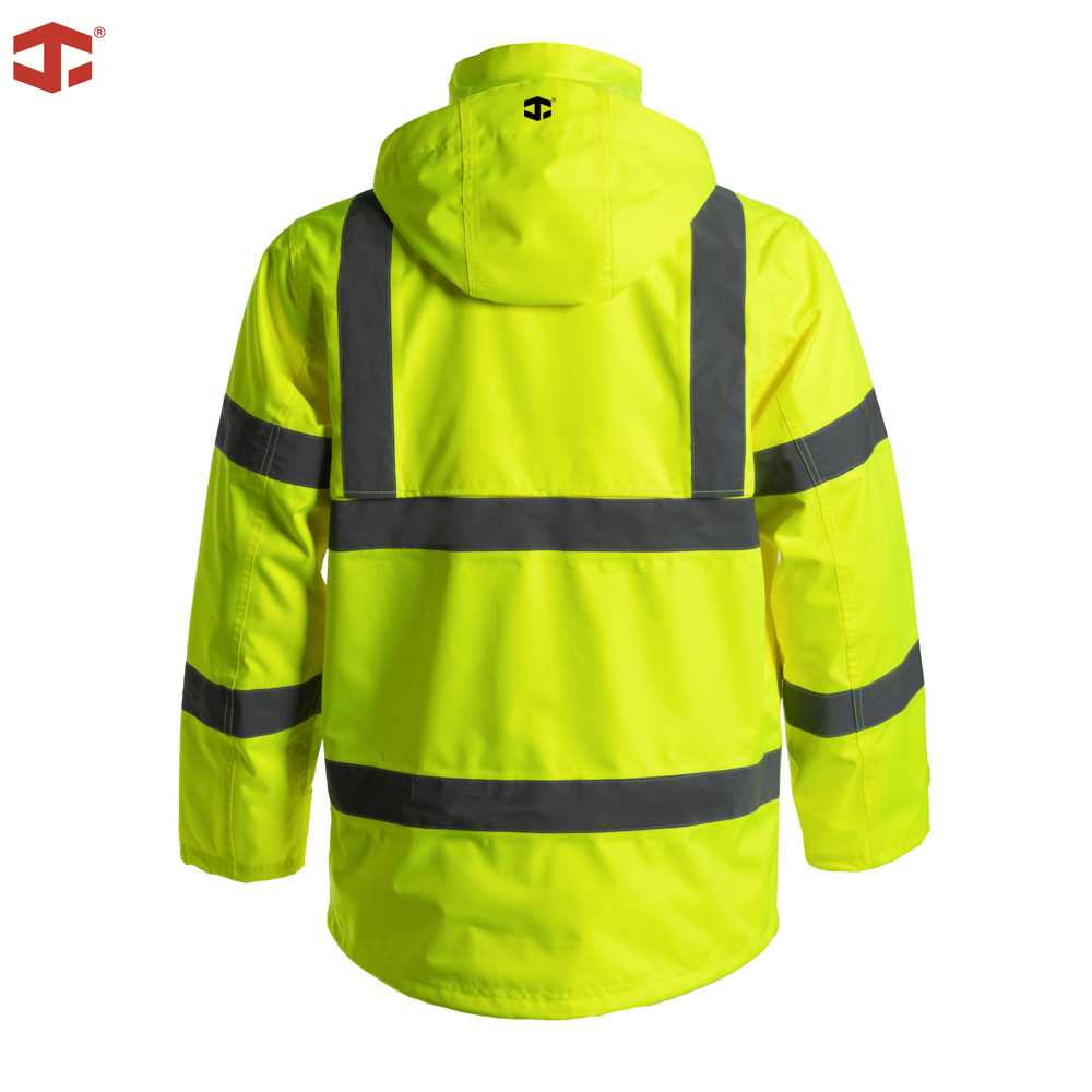 JIADE High Quality Water and Windproof Jacket Men's High-Visibility Breathable Jacket for Construction Work Ppe Coverall