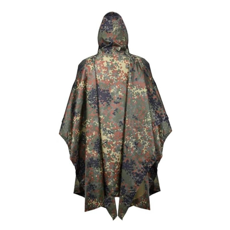 Camouflage Adult Motorcycles Waterproof Poncho Raincoat Rain Cape