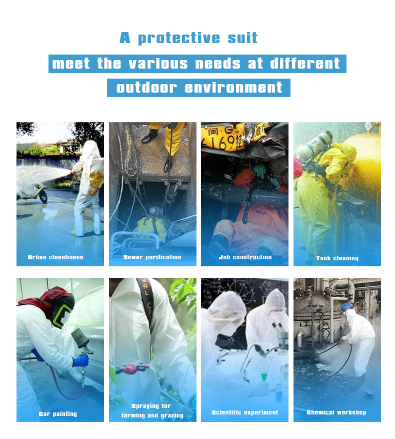 Factory Disposable Overalls High Quality Wholesale Protective Overalls Paintball Coverall Beautiful Price LOGO Can Be Made