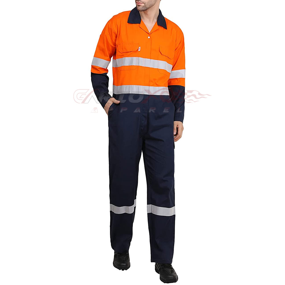 High Quality Hi Visibility Waterproof Work Coverall Labor Suit Safety Worker Uniform Industrial Heavy Duty Wholesale Bulk OEM