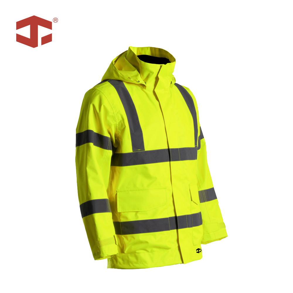 JIADE High Quality Water and Windproof Jacket Men's High-Visibility Breathable Jacket for Construction Work Ppe Coverall
