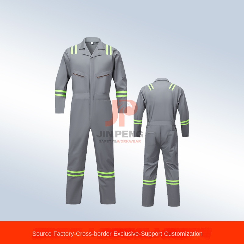 Customized Anti-Static Flame Retardant Cotton Coveralls Safety Clothing for Shipyard Sea Staff Foreign Trade Cross-Border Export