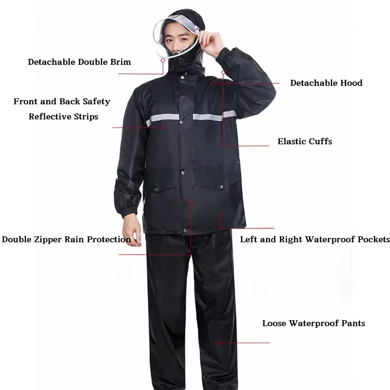 Reflective Strip Raincoat Feature 3
