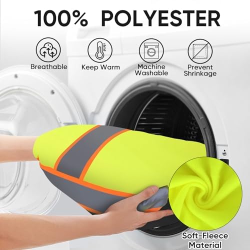 High Vis Reflective Safety Fleece Hoodie ANSI 2 Compliant PPE Gear Cold Weather Safety Jacket