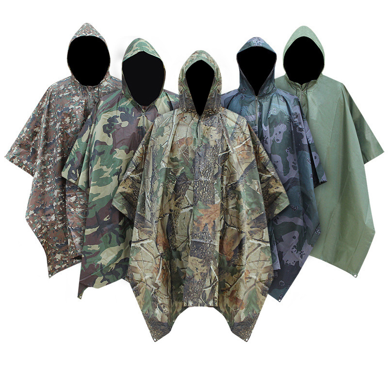 Maple Leaf Camouflage Raincoat