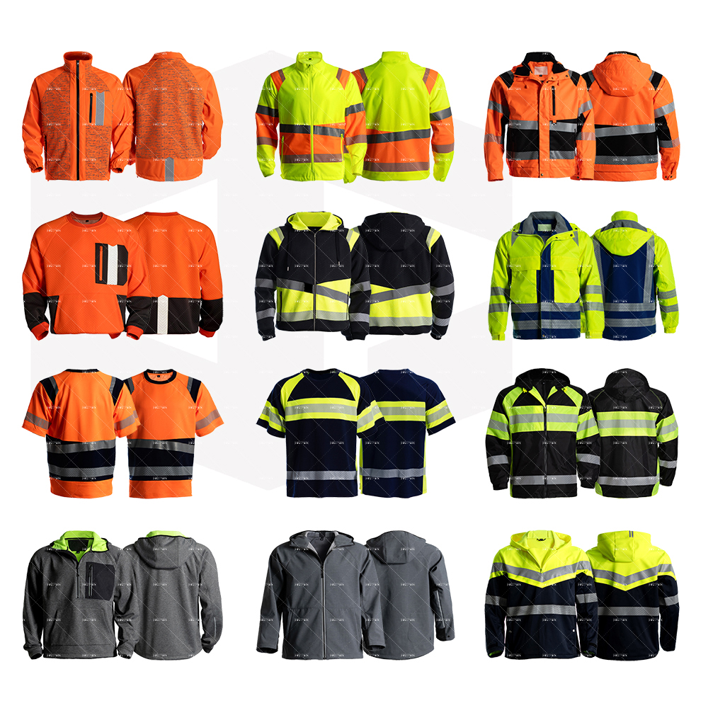 JIADE Men's Removable Durable Waterproof Polyester High Visibility Thermal Winter Warm Safety Parka 600D Oxford Reinforced