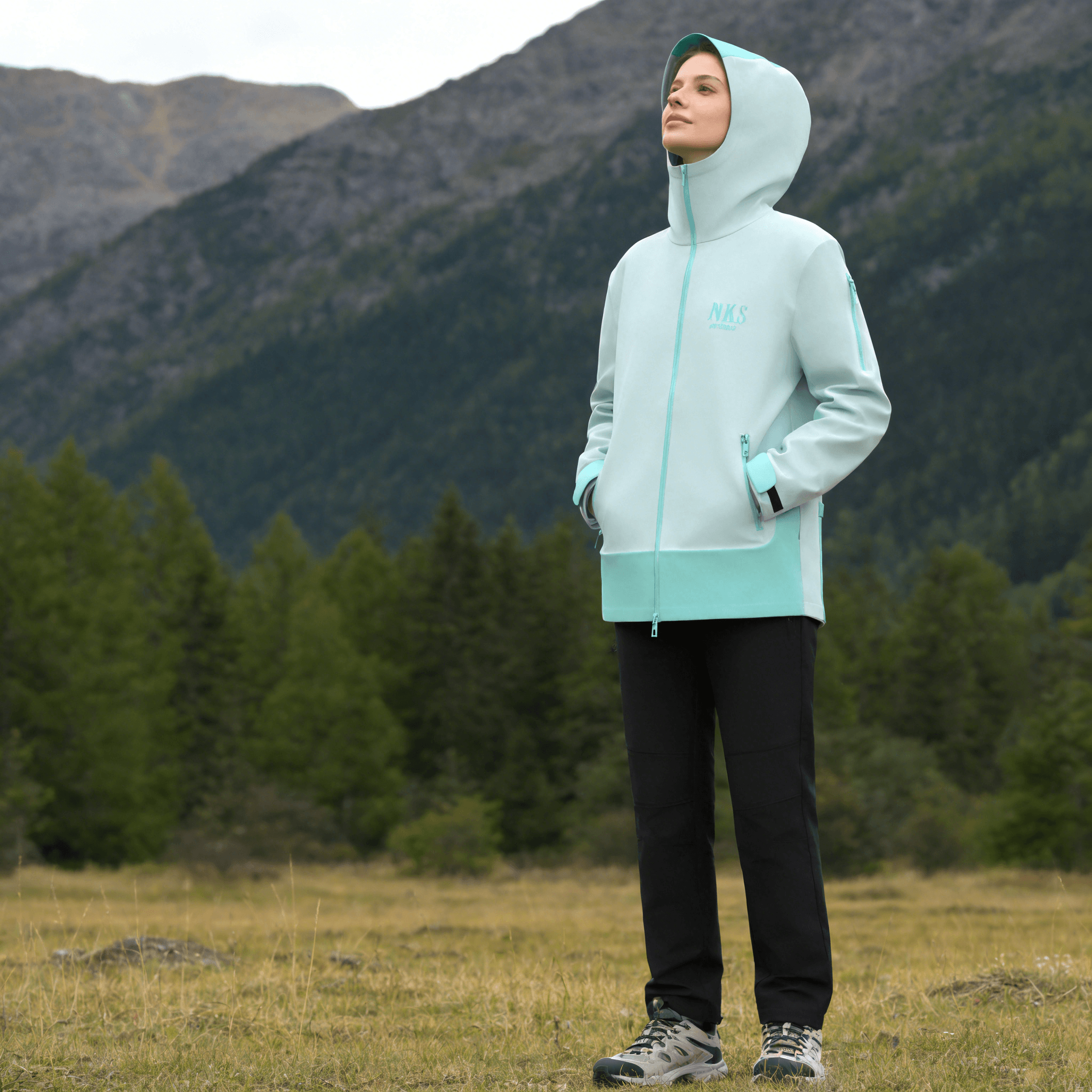 Women's 2-in-1 Winter Coats Snow Ski Hardshell Jacket Waterproof Windbreaker Fleece Lined Winter Jacket Parka for Outdoor Hiking