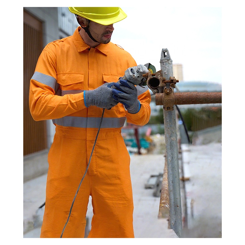 Reflective Flame-Retardant Anti-Static Miner Coverall | 99% Cotton &amp; 1% Conductive Fiber for Maximum Safety
