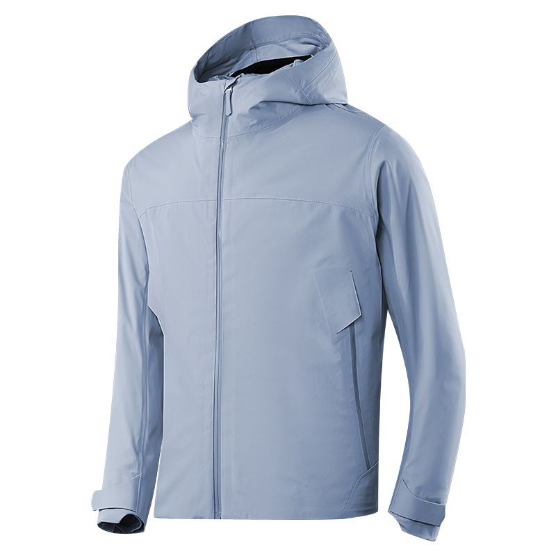 Men's Waterproof Breathable Insulated Winter Jacket Windproof Outdoor Parka Stand Zipper Thick Hooded Hard Shell for Hiking