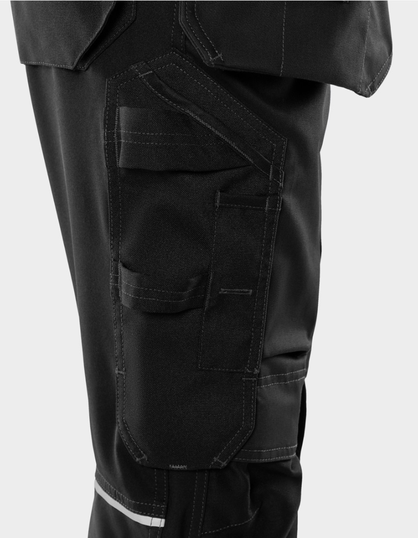 Heavy Duty Construction Work Trousers with Tool Holster &amp; Triple Stitched Seams