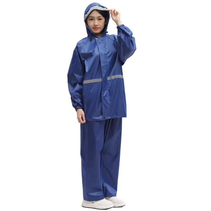 Cold Resistant Reflective Strip Raincoat for Early Morning Field Patrol