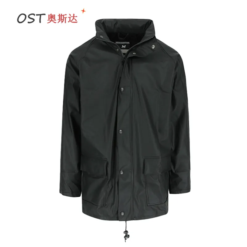 Heavy Duty Flame Resistant Semi PU/PU Rainwear Raincaot Rainsuit