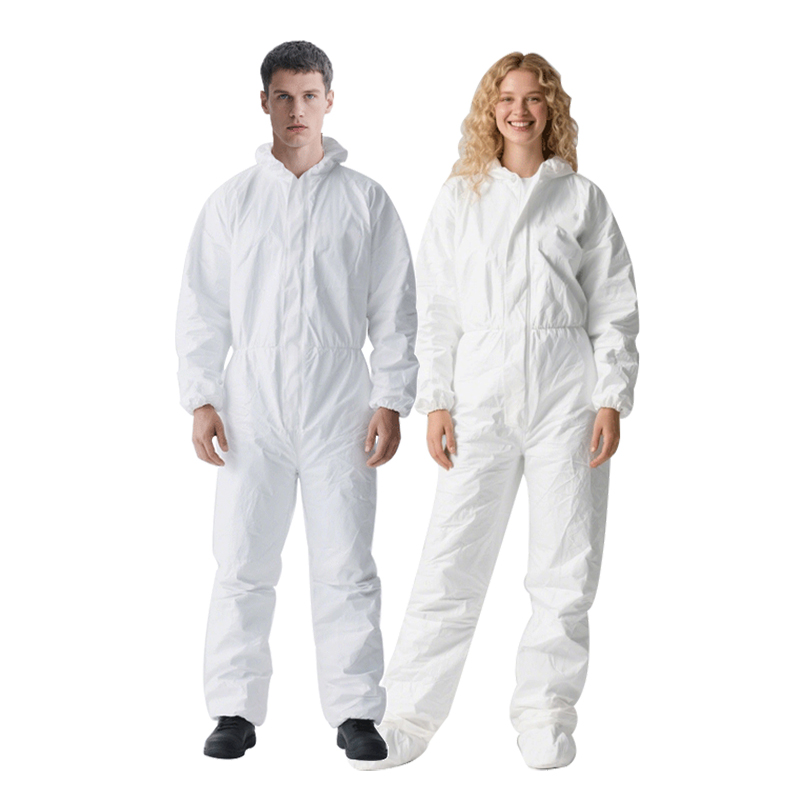 Factory Chemical Hazmat Suit Paint Suits Type 5 6 Waterproof Full Body Protection Coveralls Disposable Protection Clothing