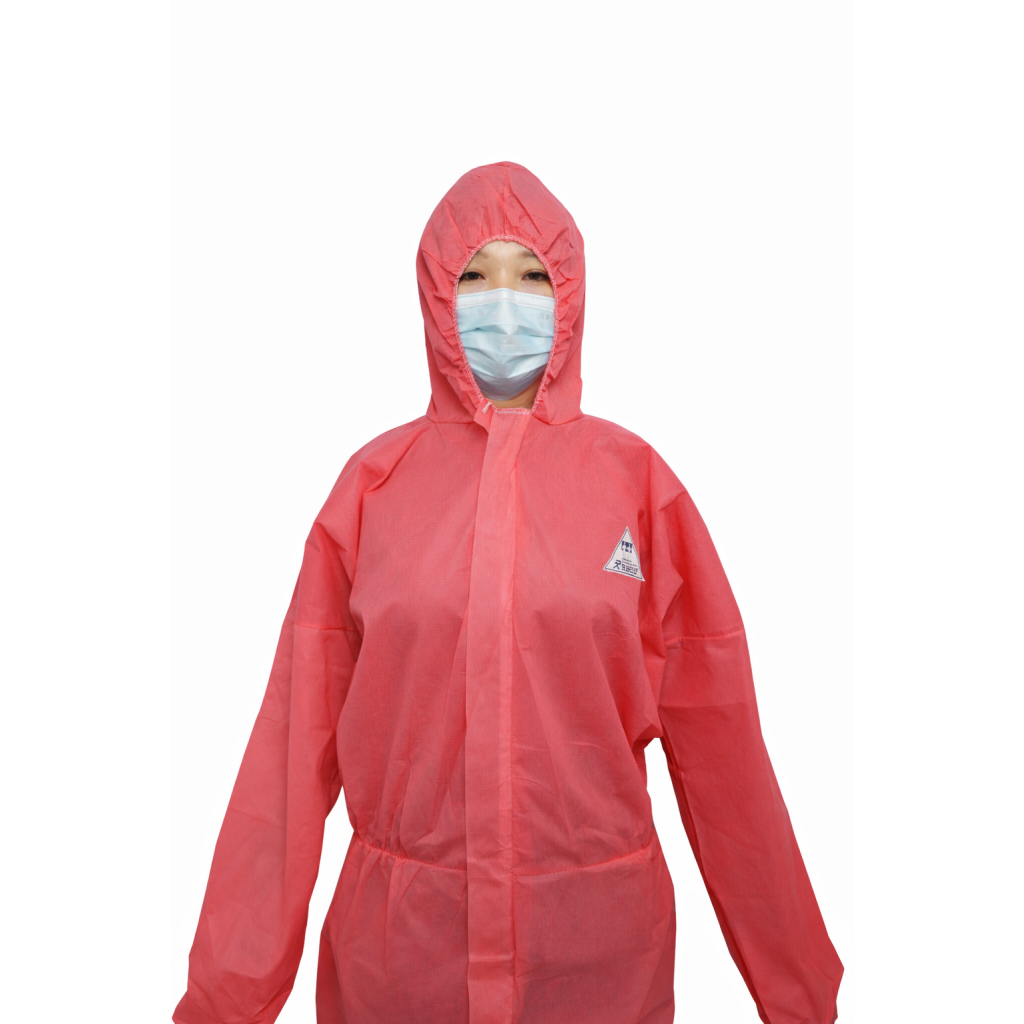 Protective Disposable Waterproof Anti-Static Heat Resistant (100-150C) Nonwoven SS Coverall Regular Fit Level C Safety Clothing