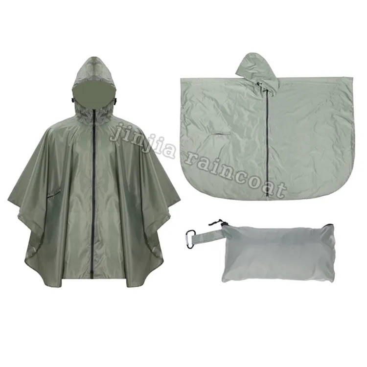 Stylish Durable Waterproof Ladies Raincoat Poncho Eco-Friendly Cycling Packable Rain Cape