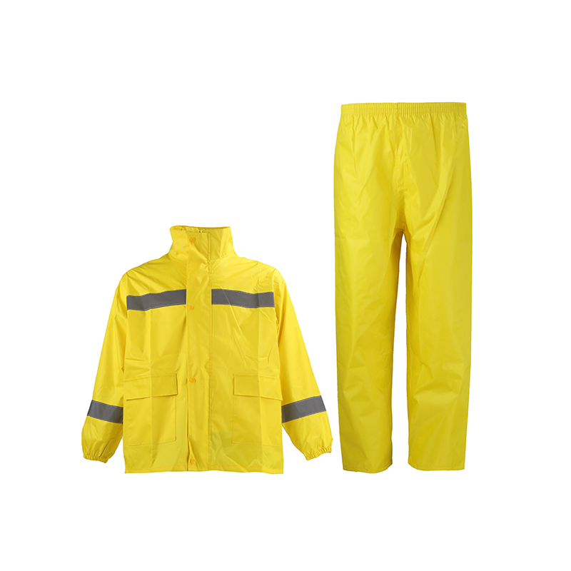 PPE PVC Reflective Waterproof Rainwear Safety Work Rain Suit En343