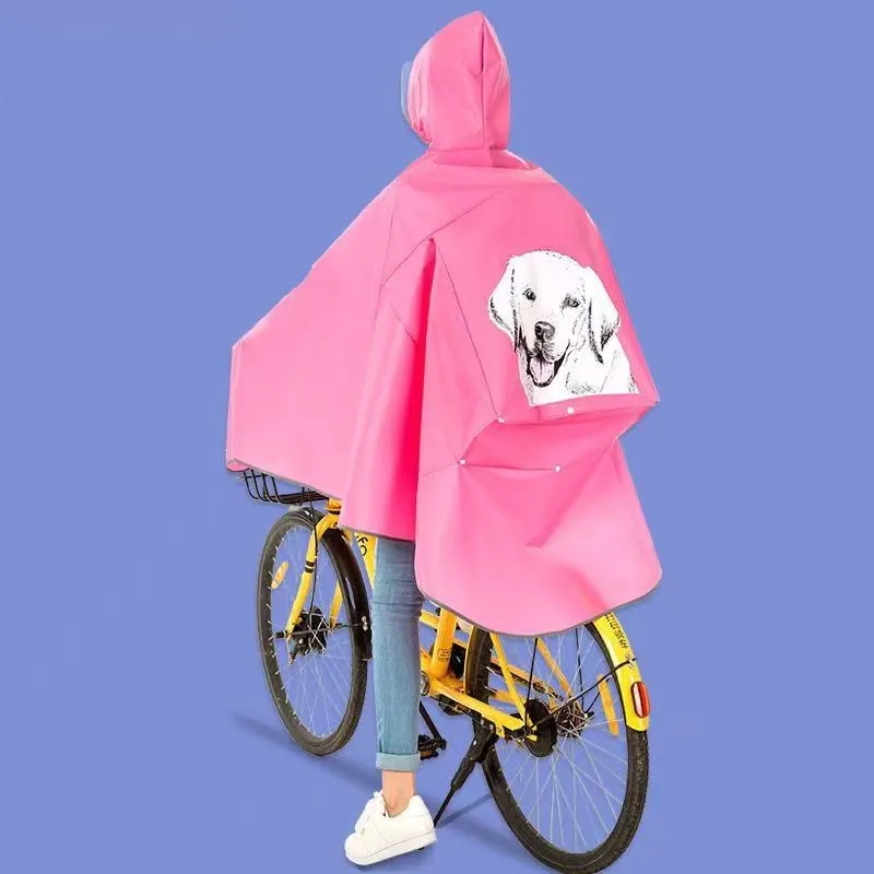 Bike Bicycle Biker Foldable Fashion Black EVA Raincoat Poncho Waterproof Rain Cape