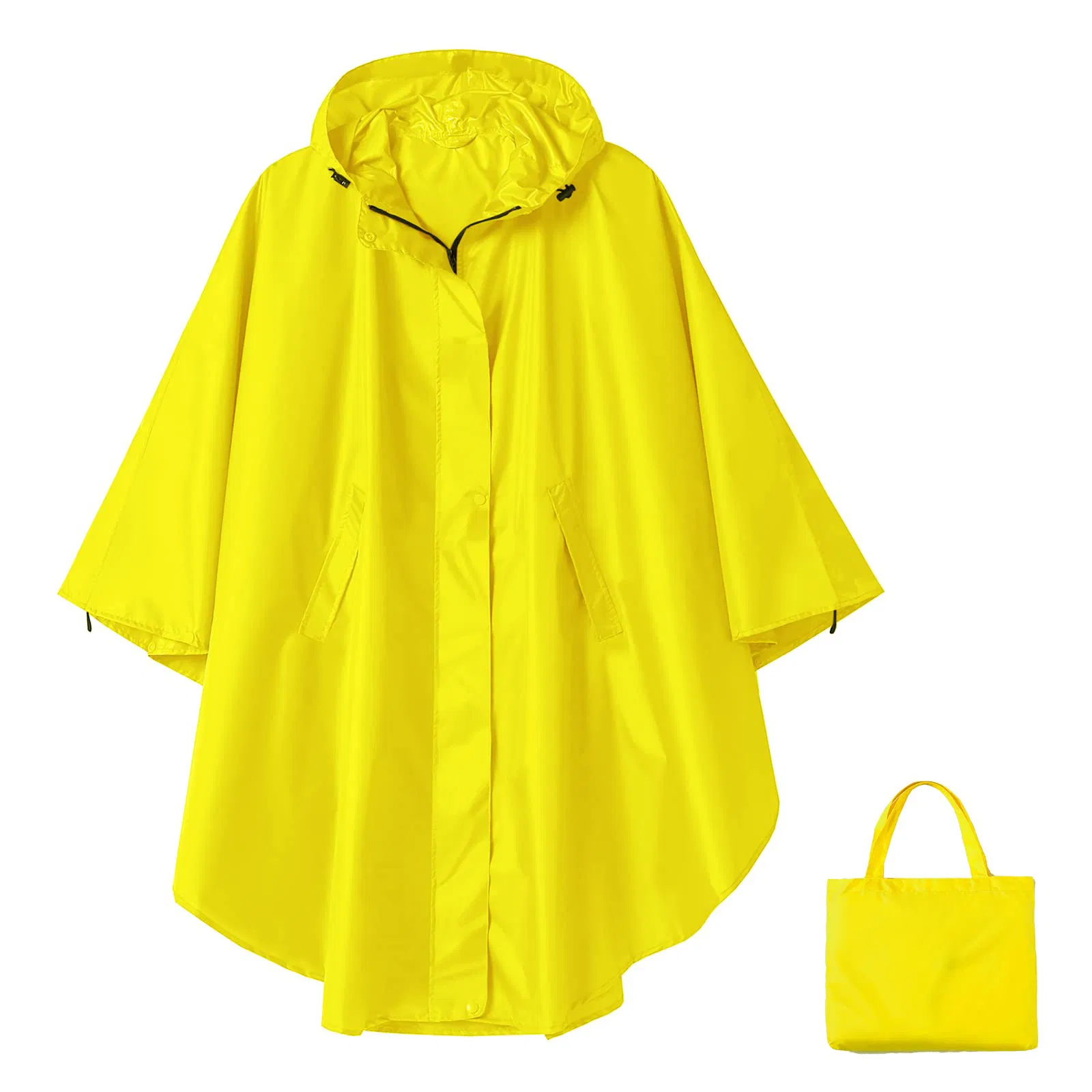 Waterproof Adults with Pockets Rain Poncho Cape