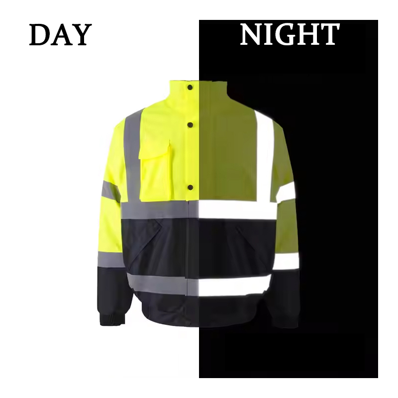New Arrivals Men's High Visibility Reflective Thermal Safety Jacket Custom Polyester Workwear Waterproof Coats Mechanical Work