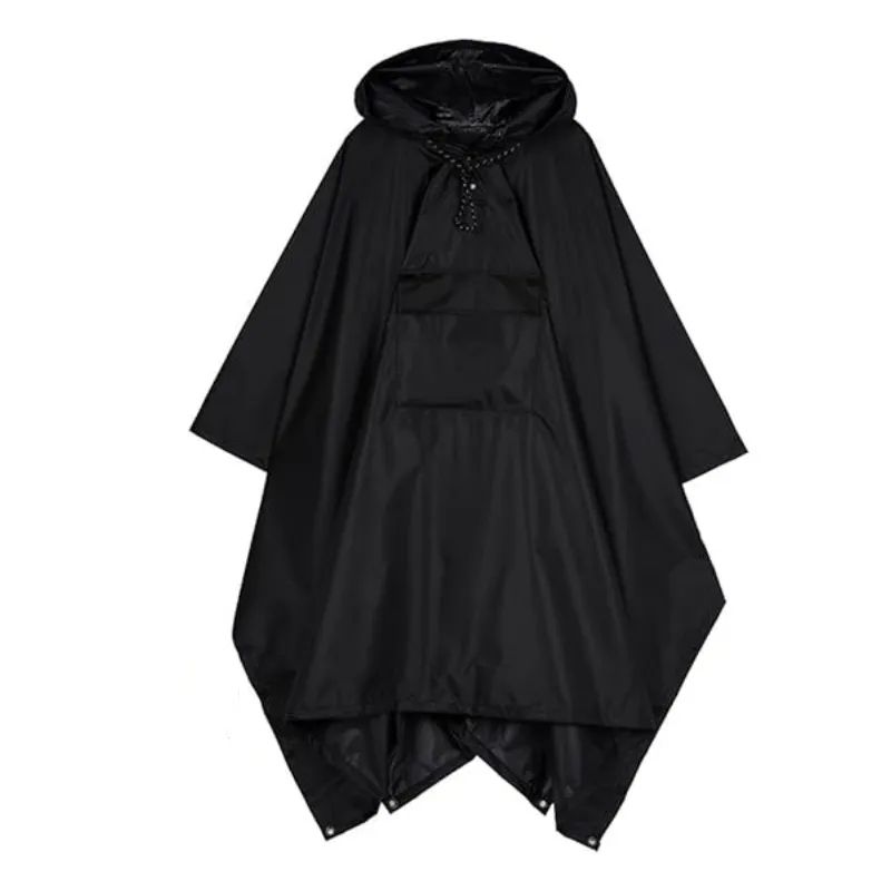 Breathable Outings Rain Poncho Waterproof Lightweight Non-Disposable Hi-Vis Rain Cape