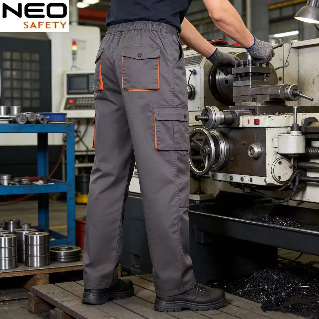 Regular Fit Heavy-Duty Work Trousers Mens Tactical Cargo Pants