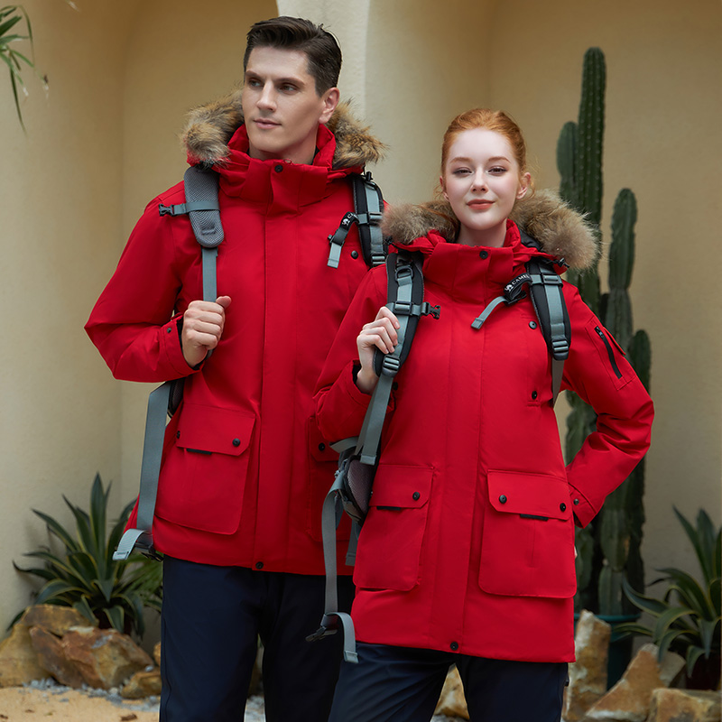 Factory Outlet Customized Unisex Waterproof Parka Jacket Outdoor Casual Long Parka with Fake Fur Collar Thermal Parka Anorak