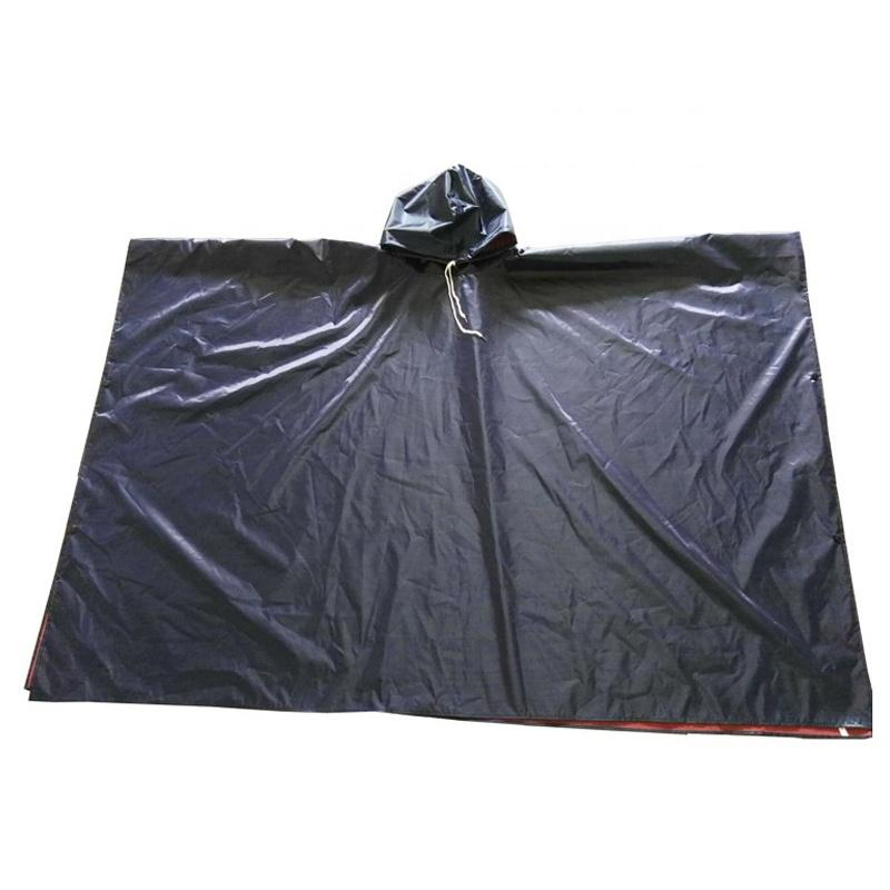 Waterproof Adults Climbing Poncho PVC Coated Oxford Cloth PVC Rain Cape