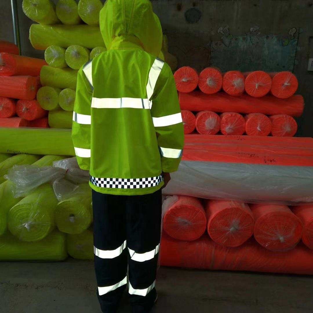 Wholesale Waterproof Reflective Safety Rain Suit Raincoat ANSI Class 2 EN ISO Class 1 380 Super Bright Reflectivity
