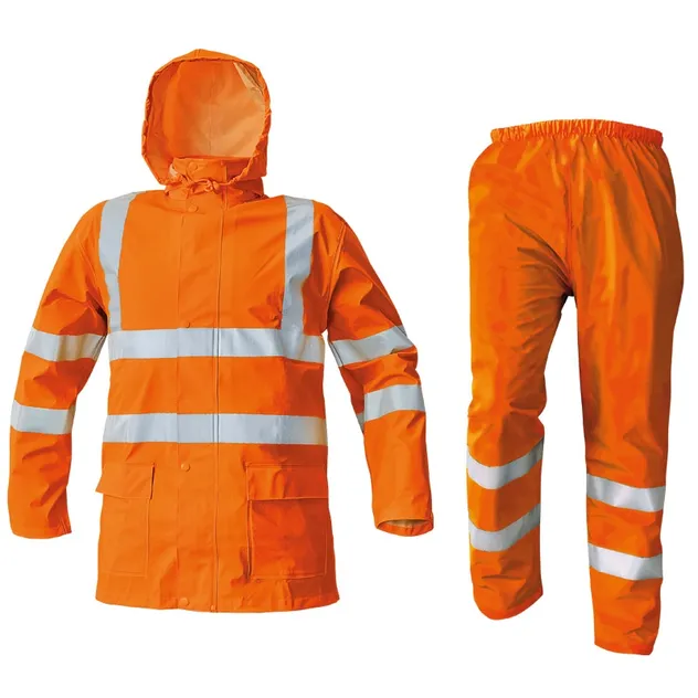 Durable All Weather Conditions Mining Workwear Insulated Breathable Waterproof Poncho Raincoat Combo