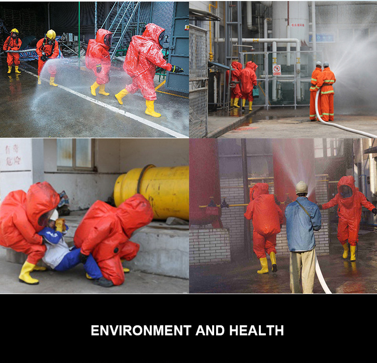 Protective chemical suit detail 3