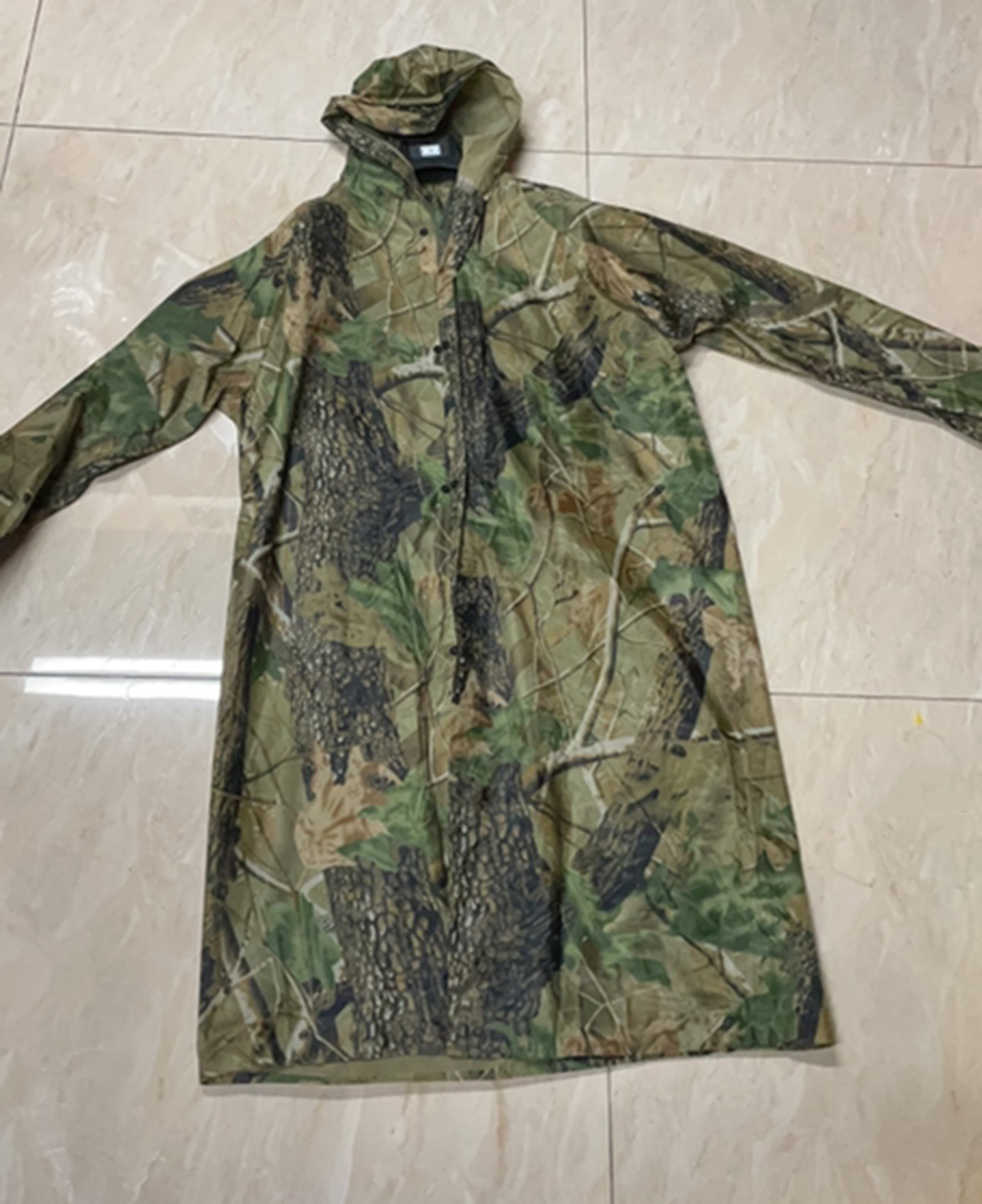 Tactical Rain Poncho Raincoat Camouflage Raincoat Zipper One-piece Raincoat With Sleeves Hunting Rainwear Custom logo