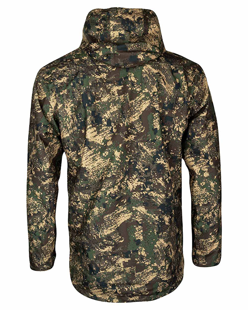 Unisex Winter Long Line Tactical Camouflage Soft Shell Rain Jacket Hooded Digital Forest Print Shell Outdoor Waterproof