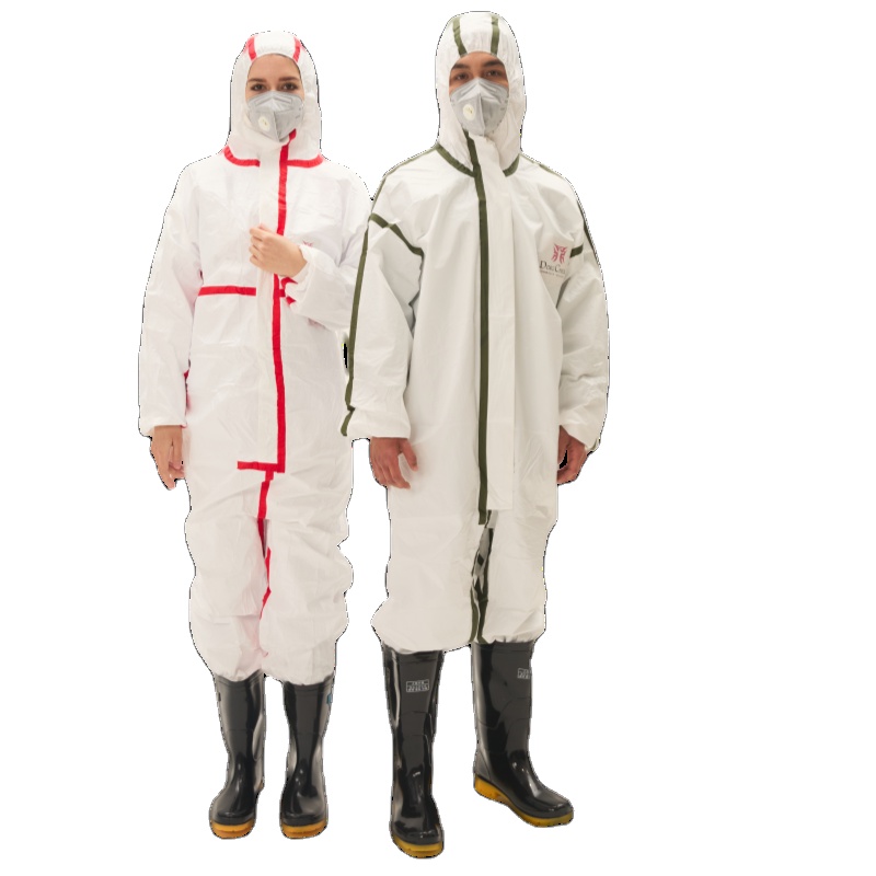 Disposable Industrial Non-Woven Full-Body Coverall Hood Waterproof Anti-Static PP Dust-Proof Particulate Safety Clothing