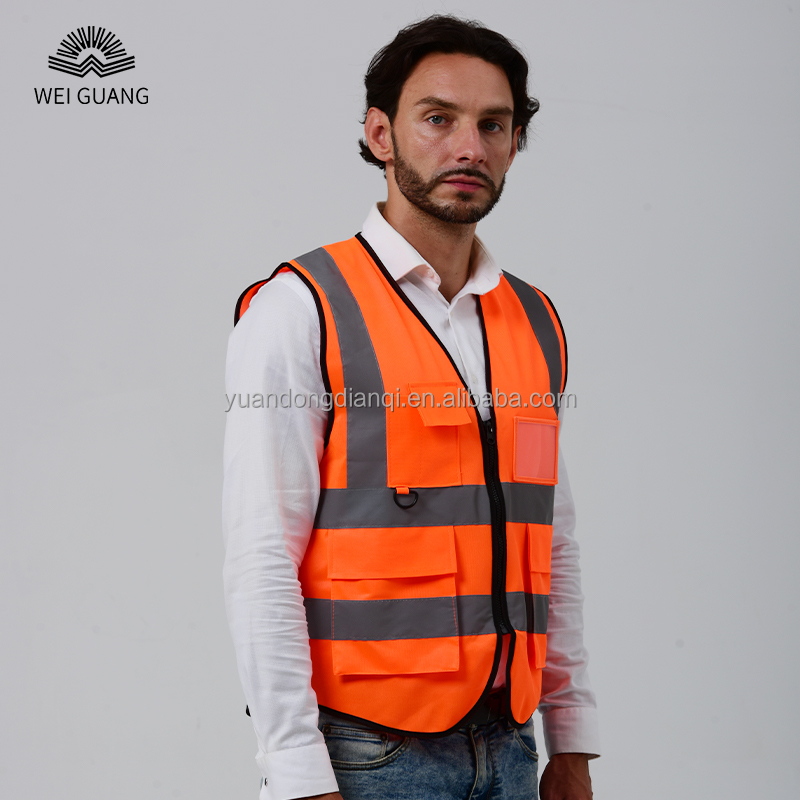 Construction Uniform Work Reflective Clothing High Visibility Reflective Safety Vest Jacket Industrial Security Vest With Logo