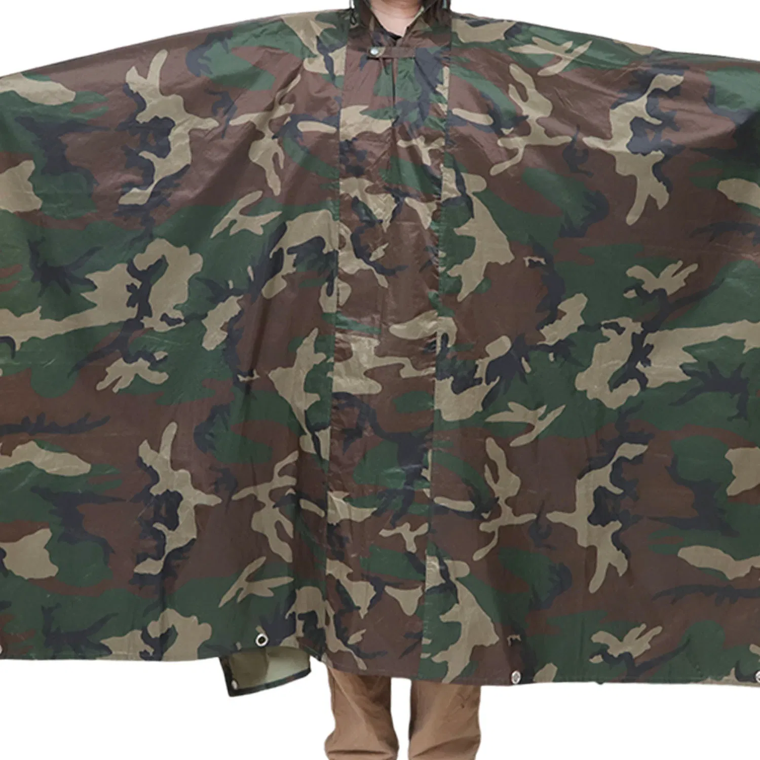 Multifunctional Ripstop Anti-Wrinkle PVC Waterproof Awning Raincoat Poncho Rain Cape