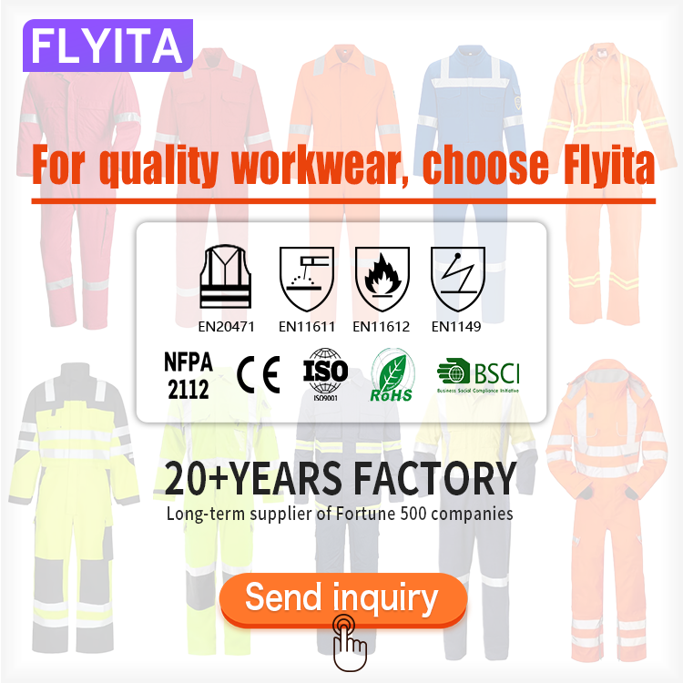 280GSM 100% Cotton Oil Gas Field Fire Retardant Work Overall Building Welding Chemical Reflective Flame Resistance FR Coverall